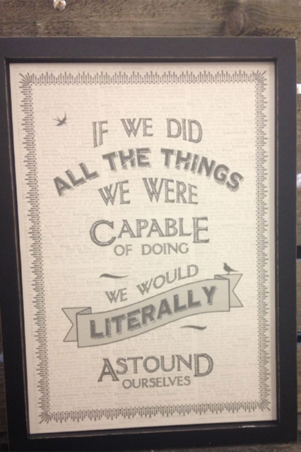 If We Did All The Things We Were Capable Of Doing We Would Literally Astound Ourselves Wooden Framed A4 Print East of India